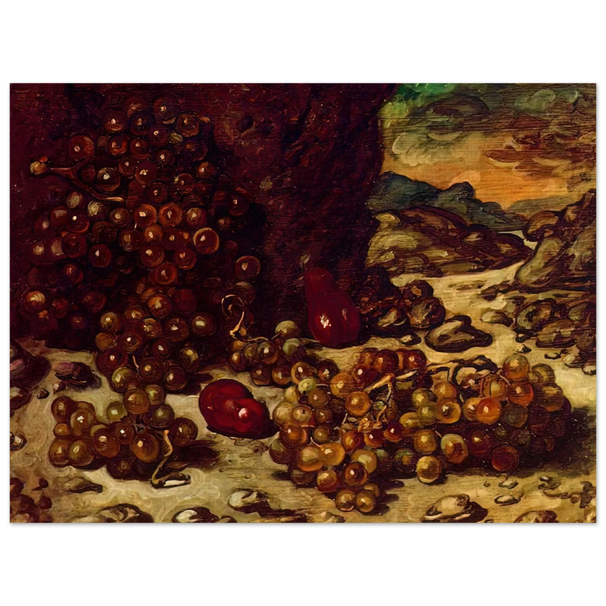 Still Life With Rocky Landscape by Giorgio de Chirico (1942) – art poster, view 2