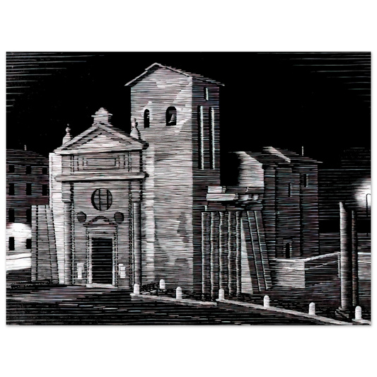 Nocturnal Rome by M.C. Escher – art poster, view 2