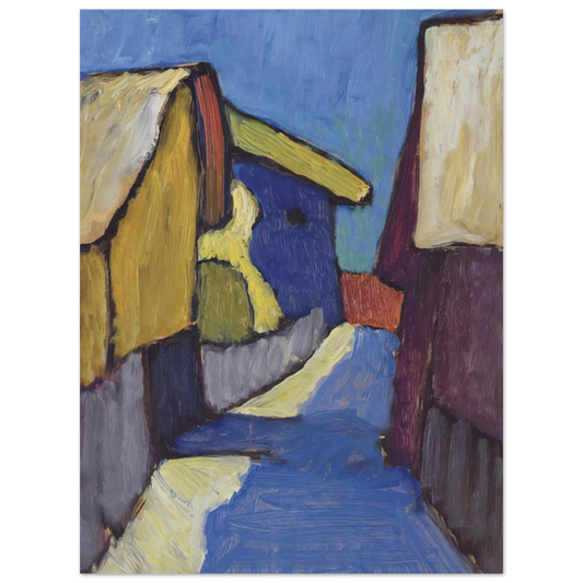 Dorfstrasse In Blau by Gabriele Munter – art poster