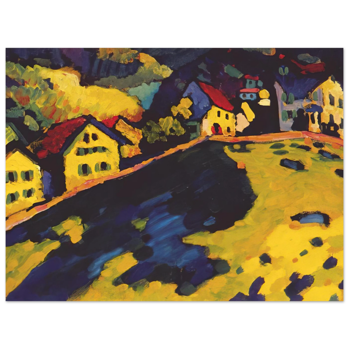 Houses At Murnau by Wassily Kandinsky (1909) – art poster, view 2