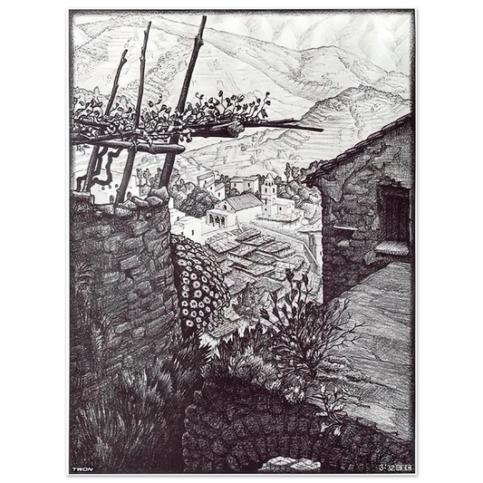 The Hamlet Of Turello Southern Italy by M.C. Escher – art poster
