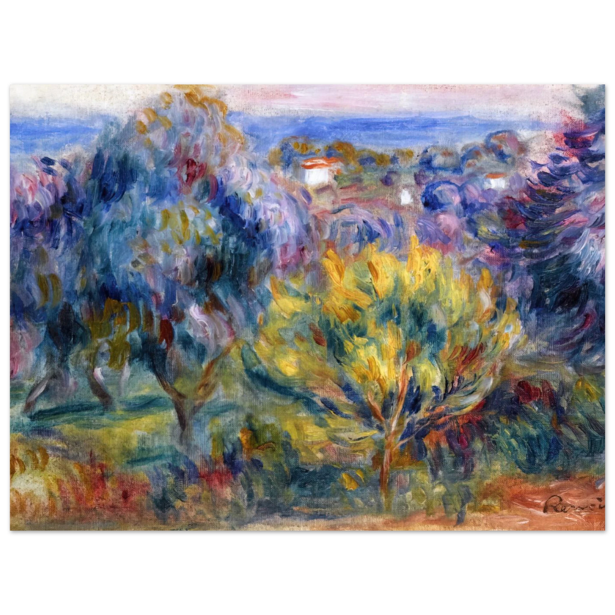 Landscape With A View Of The Sea by Pierre-Auguste Renoir – art poster