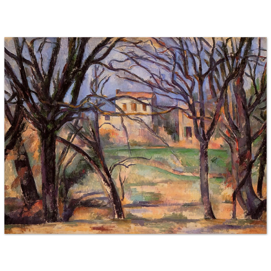 Trees And Houses by Paul Cézanne – art poster