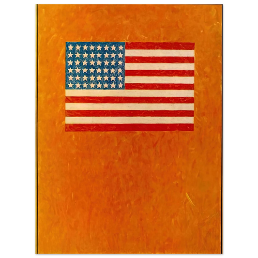Flag On Orange Field by Jasper Johns (1957) – art poster