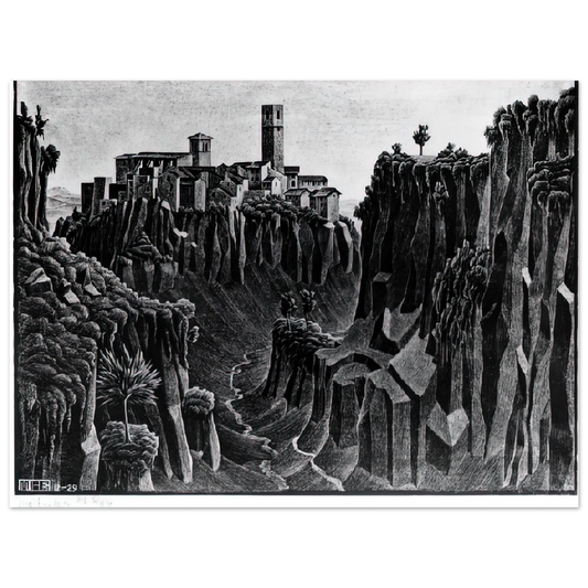 Cimino Barbarano by M.C. Escher – art poster