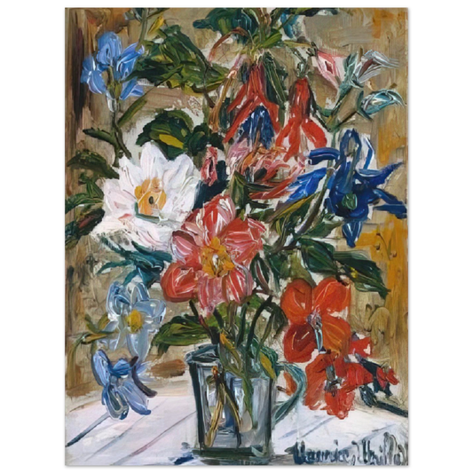 Vase With Flowers by Maurice Utrillo – art poster