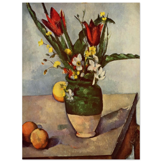 Still Life, Tulips And Apples by Paul Cézanne – art poster, view 2