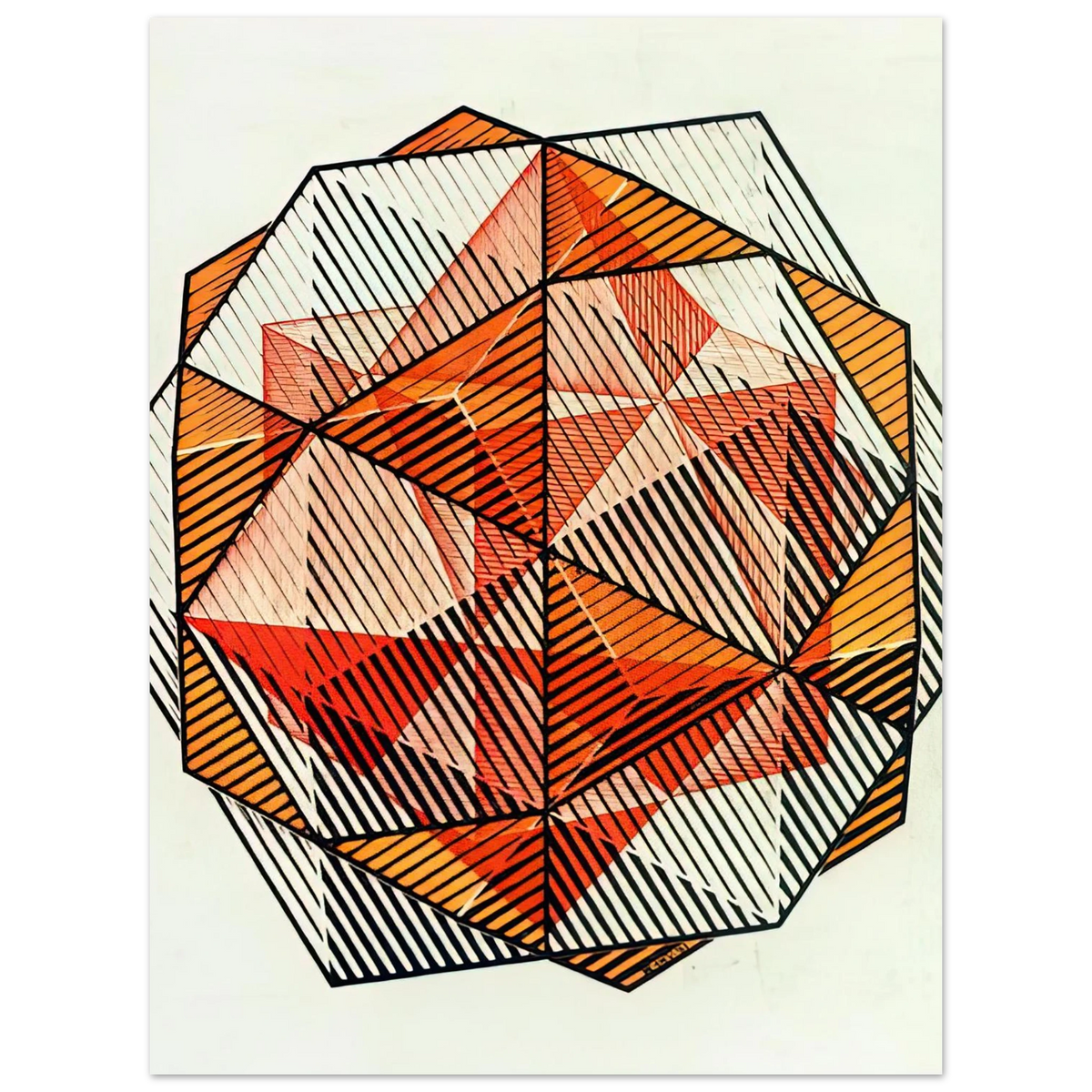 Four Regular Solids by M.C. Escher – art poster, view 2