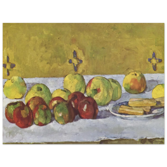 Still Life With Apples And Biscuits by Paul Cézanne – art poster