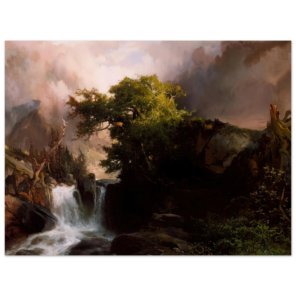 A Mountain Stream by Thomas Moran – art poster