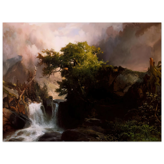 A Mountain Stream by Thomas Moran – art poster