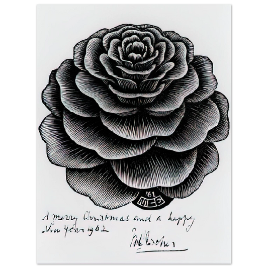 Merry Christmas Happy New Year by M.C. Escher – art poster