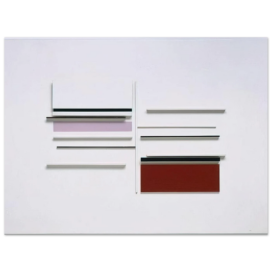 Abstract In White Black Indian And Lilac by Victor Pasmore (1957) – art poster, view 2