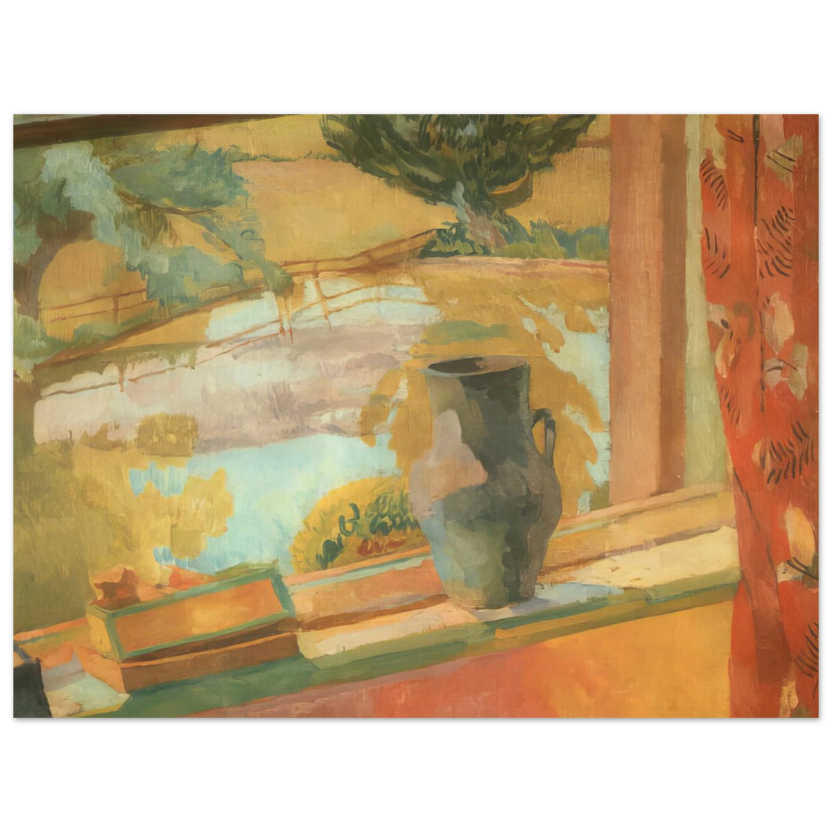 View Of The Pond At Charleston by Vanessa Bell (1919) – art poster, view 2