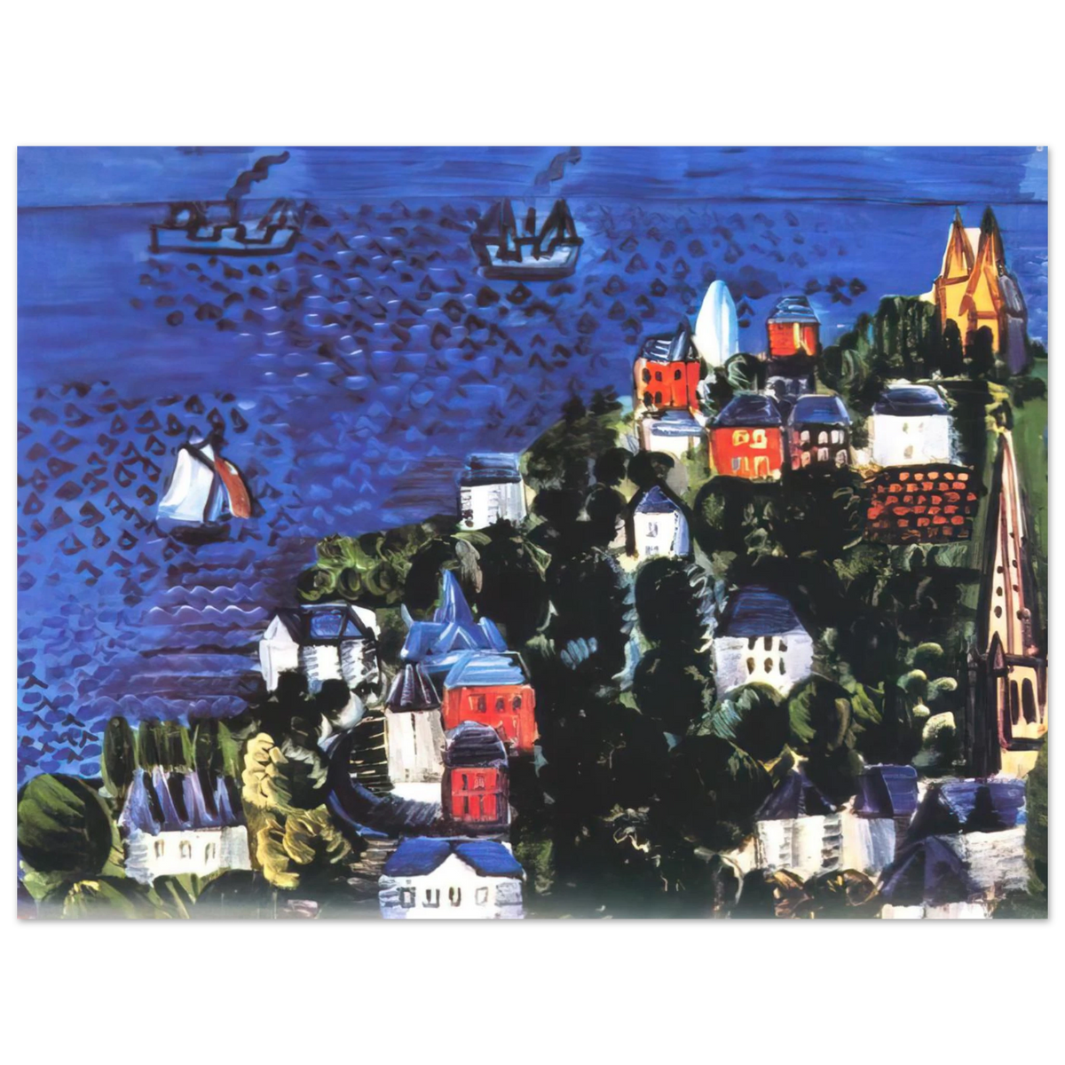 View Of Sainte Adresse by Raoul Dufy – art poster, view 2