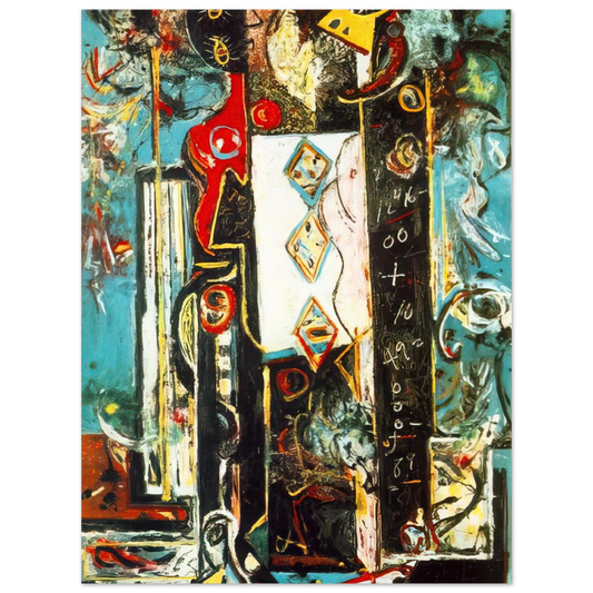 Male And Female by Jackson Pollock – art poster