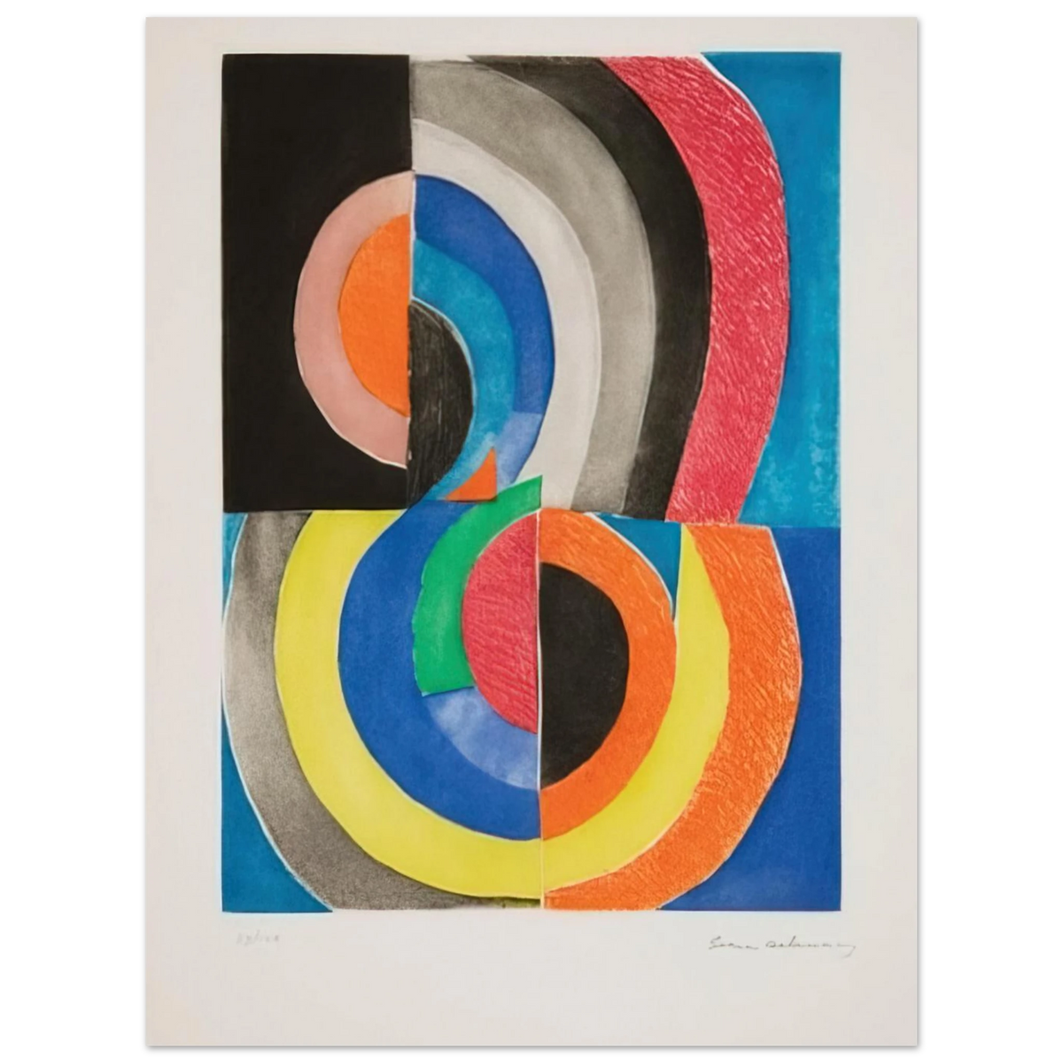 Abstract Composition With Semicircles by Sonia Delaunay – art poster, view 2