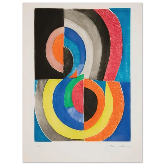 Abstract Composition With Semicircles by Sonia Delaunay – art poster, view 2