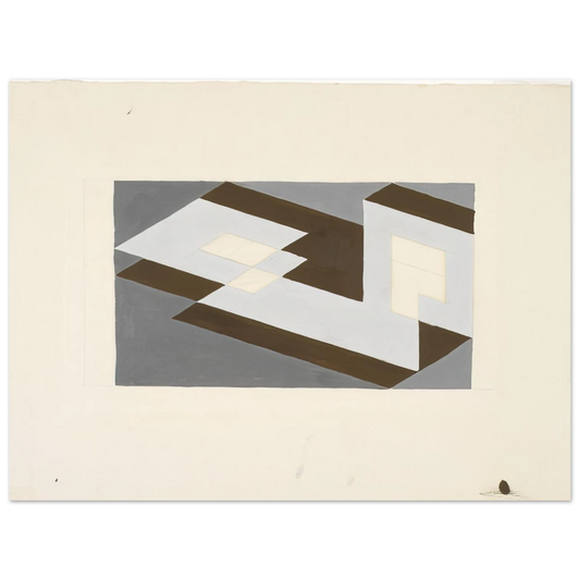 Study For Tenayuca by Josef Albers (1938) – art poster, view 2