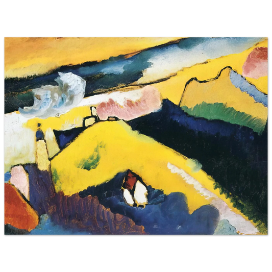 Mountain Landscape With Church by Wassily Kandinsky (1910) – art poster, view 2