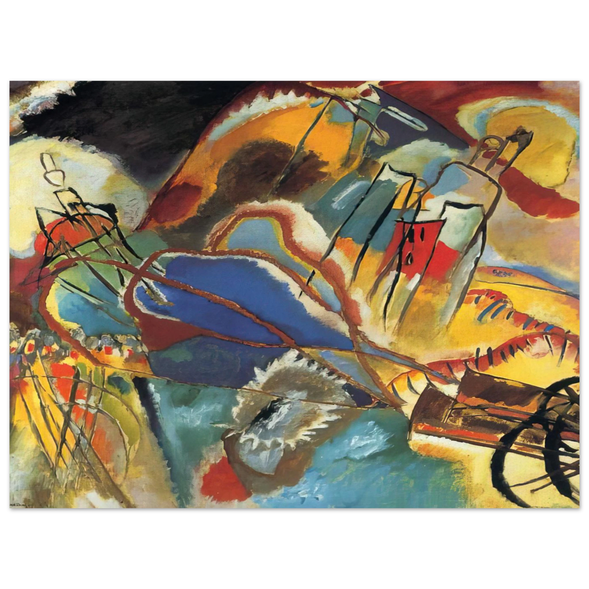 Improvisation 30 Cannons by Wassily Kandinsky (1913) – art poster