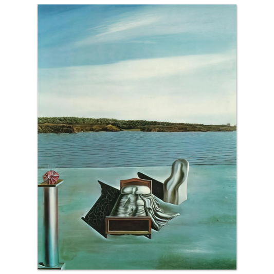 Surrealist Composition With Invisible Figures by Salvador Dali – art poster