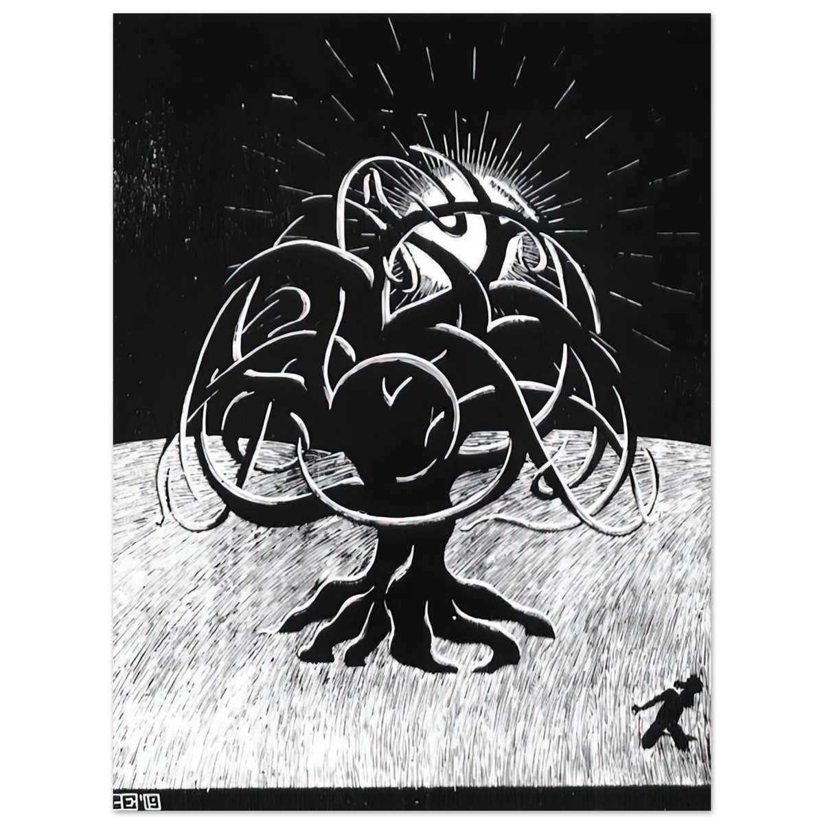 Two Tree by M.C. Escher – art poster, view 2