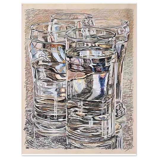 4 Glasses by Janet Fish (1974) – art poster