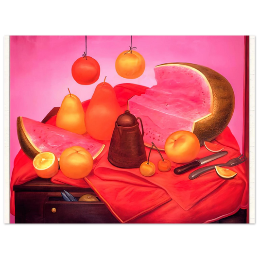 Still Life With Watermelon 1 by Fernando Botero – art poster