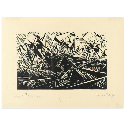 Hanseatic Ships by Lyonel Feininger (1919) – art poster
