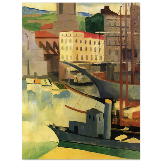 Port At Saint Tropez by Moise Kisling (1918) – art poster, view 2
