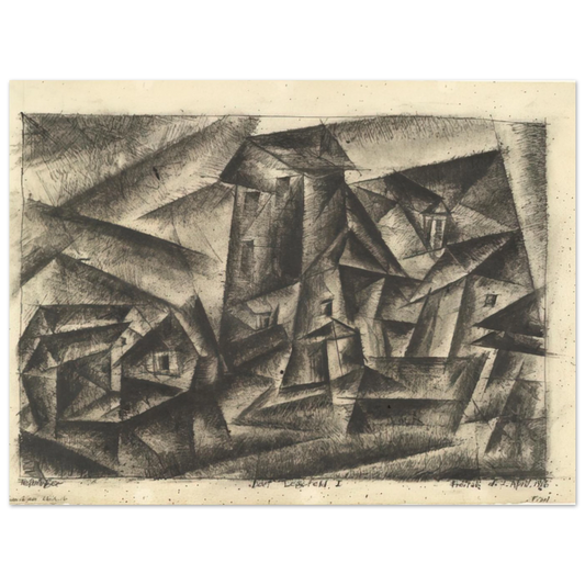 The Village Of Legefeld I Dorf Legefeld I by Lyonel Feininger (1916) – art poster, view 2
