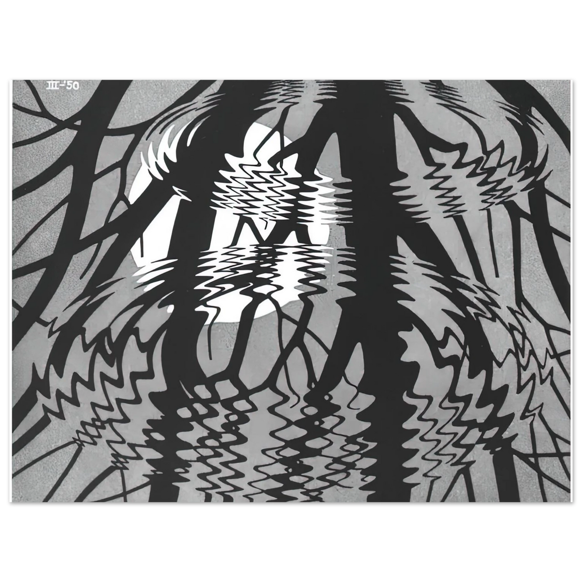 Rippled Surface by M.C. Escher – art poster, view 2