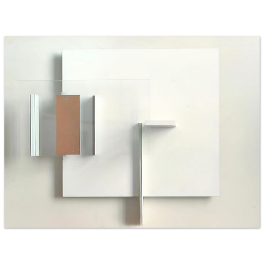 Abstract In White Black And Ochre by Victor Pasmore (1962) – art poster, view 2