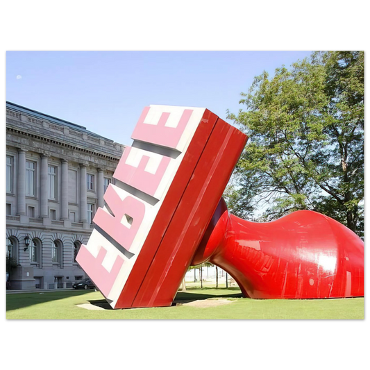 Free Stamp At Cleveland City Hall Collaboration With Van Bruggen by Claes Oldenburg – art poster