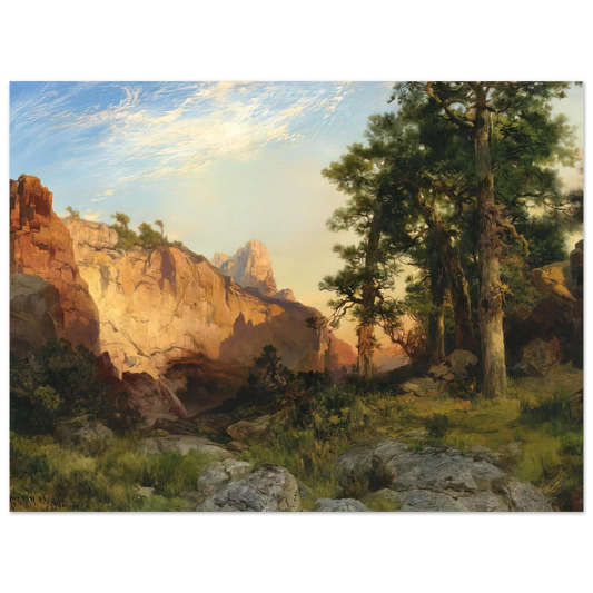 Coconino Pines And Cliff Arizona by Thomas Moran – art poster, view 2