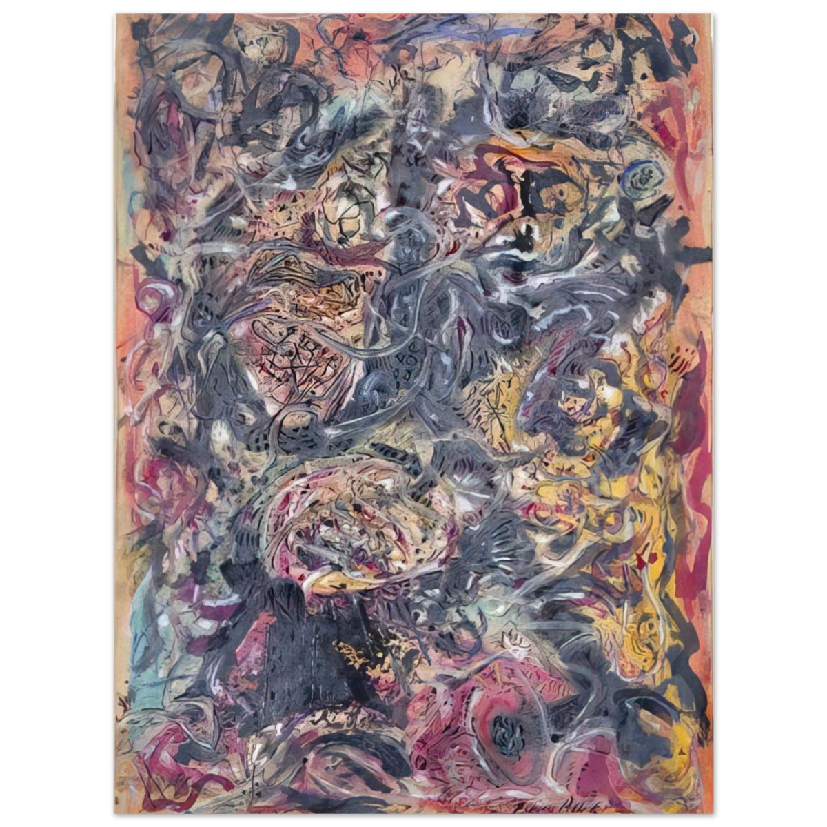 Pattern by Jackson Pollock – art poster, view 2