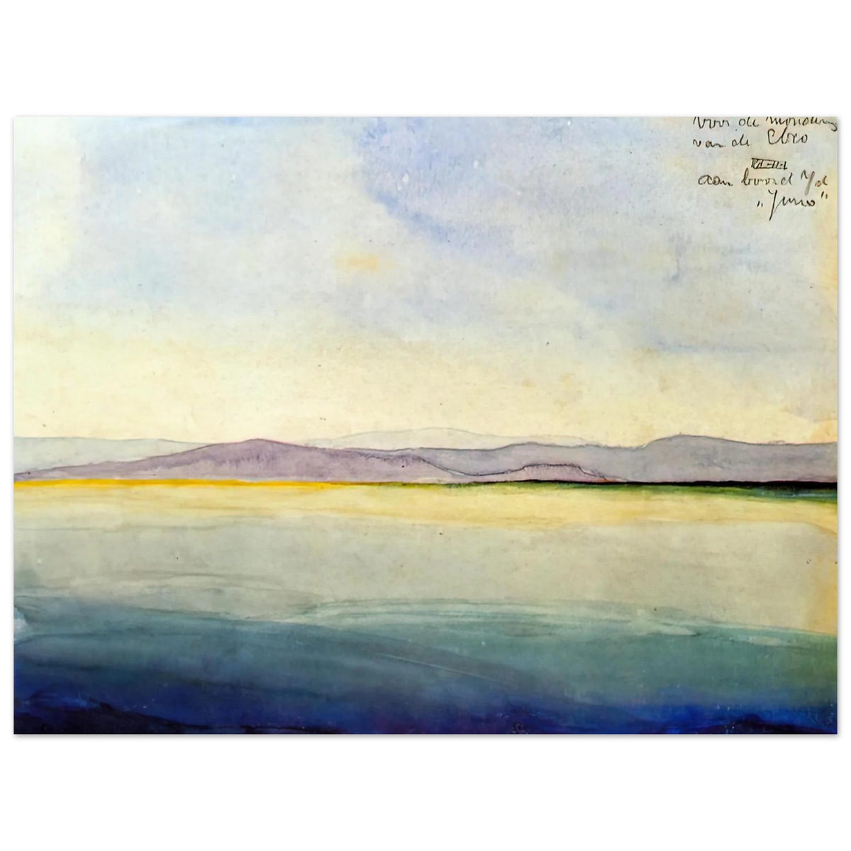 The Sea At The Mouth Of The Ebro by M.C. Escher – art poster, view 2