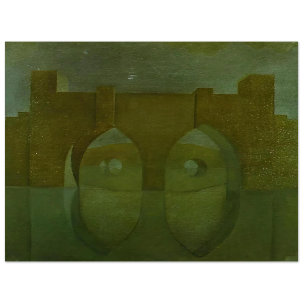 Untitled Bridge With Reflections Sketch For A Dual Image Picture Unfinished by Salvador Dali – art poster