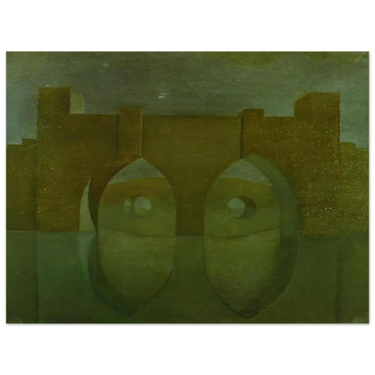 Untitled Bridge With Reflections Sketch For A Dual Image Picture Unfinished by Salvador Dali – art poster