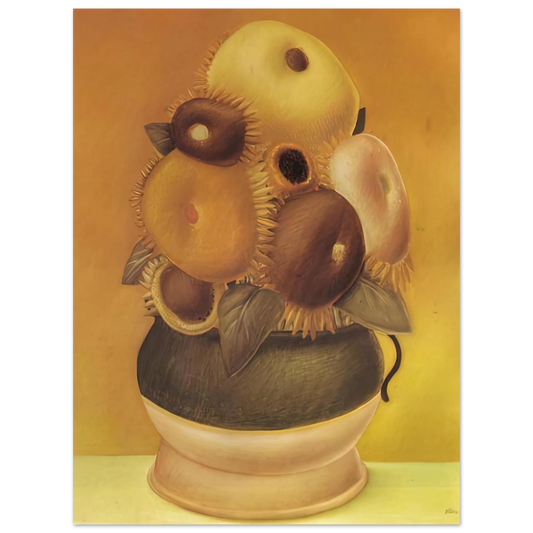 Sunflowers by Fernando Botero – art poster