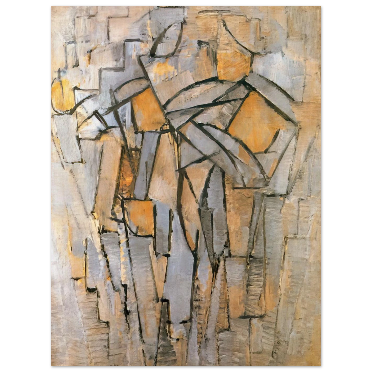 Composición En Gris – Azul by Piet Mondrian – art poster