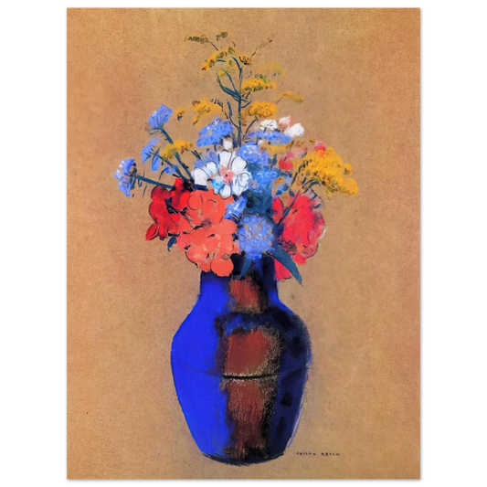Wild Flowers In A Vase by Odilon Redon – art poster