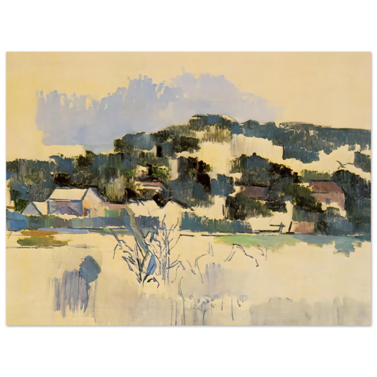 Houses On The Hill by Paul Cézanne – art poster