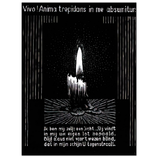 Emblemata Candle Flame by M.C. Escher – art poster