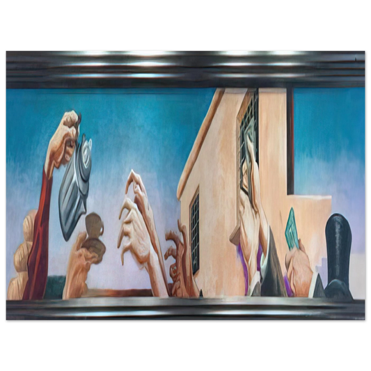 Outreaching Hands by Thomas Hart Benton (1931) – art poster, view 2