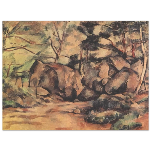 Woodland With Boulders by Paul Cézanne – art poster, view 2