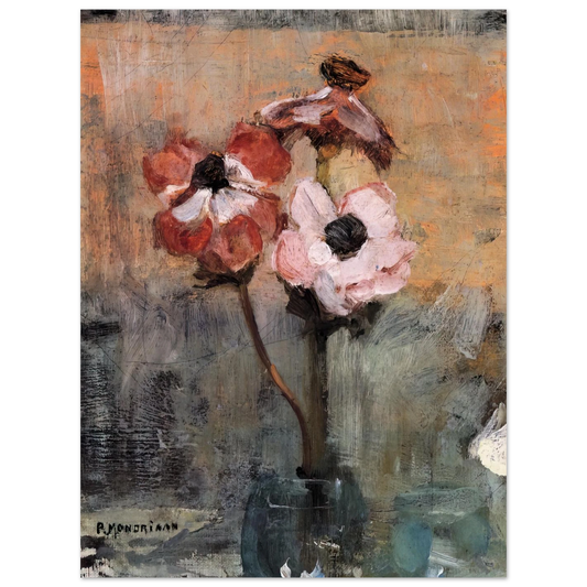 Anemones In A Vase by Piet Mondrian – art poster