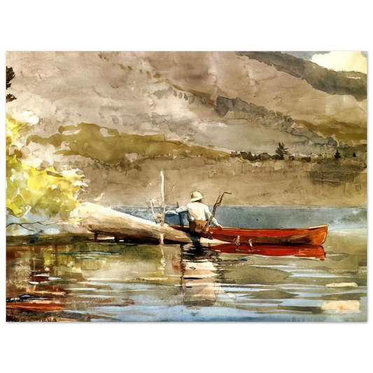 The Red Canoe by Winslow Homer (1884) – art poster, view 2
