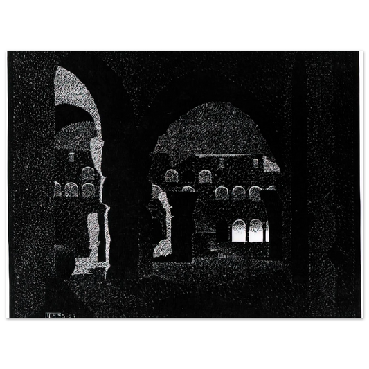 Nocturnal Rome Colosseum by M.C. Escher – art poster, view 2